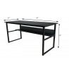 Computer study table with book shelf Lahore online black