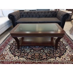 wooden center table with glass top classic design at best price for sale in Lahore