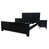 king size double bed with side table super king size bed  Black king size bed set