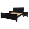 king size double bed with side table super king size bed  Black king size bed set