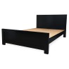 king size double bed with side table super king size bed  Black king size bed set