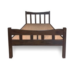 coffee brown color pure wood single bed for sale in lahore