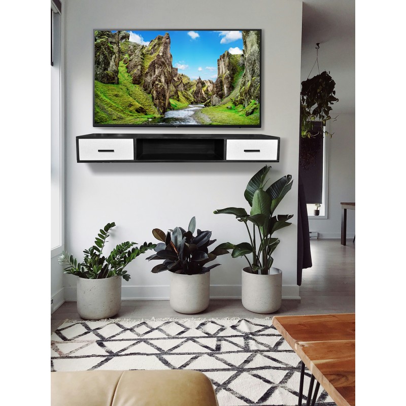 Wall Mounted Tv Console  with drawers for sale in Lahore Pakistan best price Latest Designs