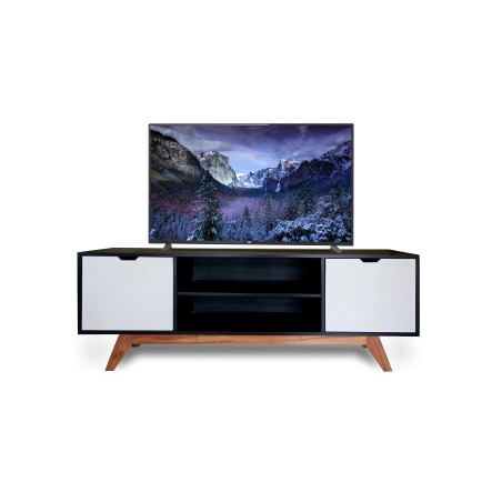 Soria Black & White TV Cabinet Led Rack floor standing for sale in Lahore Pakistan