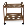Tea trolly serving trolly food cart serving cart with casters wheels pure wooden for sale in Lahore