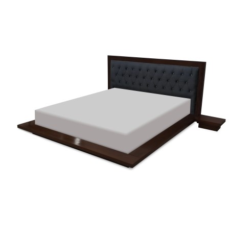 King-size low-profile double bed in pure wood for sale in Lahore—latest designs and pricing available.