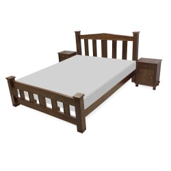 king size double bed with 2 side tables bed set simple design Pure wood double bed designs with  Best price in Pakistan