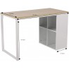 computer table with storage bookshelves white color metal frame mdf top design with price  lahore pakistan