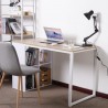 computer table with storage bookshelves white color metal frame mdf top design with price  lahore pakistan
