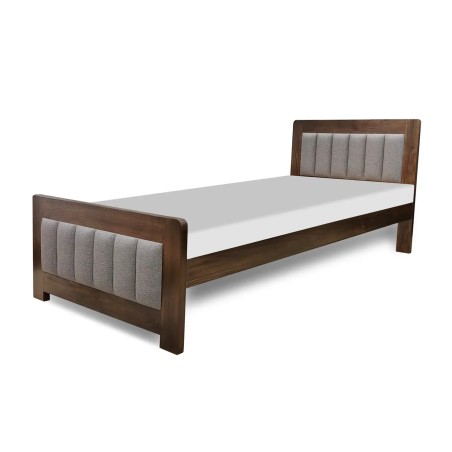 Pure solid wood single bed with padded upholstry for sale in Lahore at best price available in Pakistan