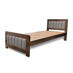 Pure solid wood single bed with padded upholstry for sale in Lahore at best price available in Pakistan