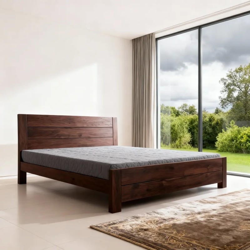 Pure wood double bed designs with price in Lahore Pakistan. Economical and durable. simple double bed design
