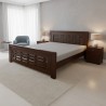 Avilla Pure Wood Double Bed with Side Tables (HD-BD-053-S)