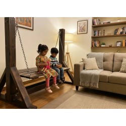 Heavy Duty Wooden Swing Jhoola for outdoor and indoor