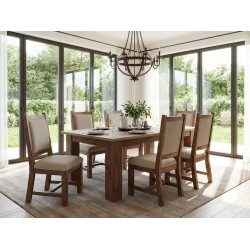 6 chairs simple heavy duty wooden dining table